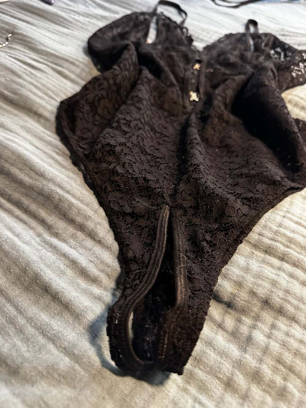 Fox & Royal Lace Bodysuit Size M/18 Black